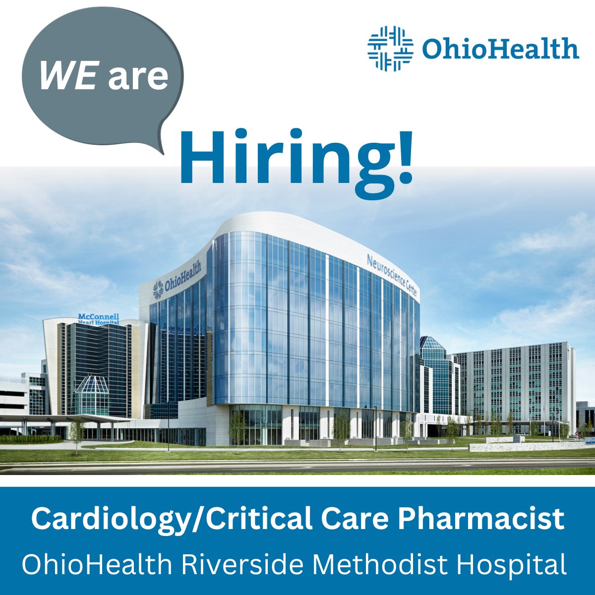 WE are hiring! Job description and application 👉  bit.ly/3nPx4Qk

#TwitteRx please share and DM with any questions about the position. 

#ClinicalPharmacy #Pharmacy #Hiring #OhioHealth
