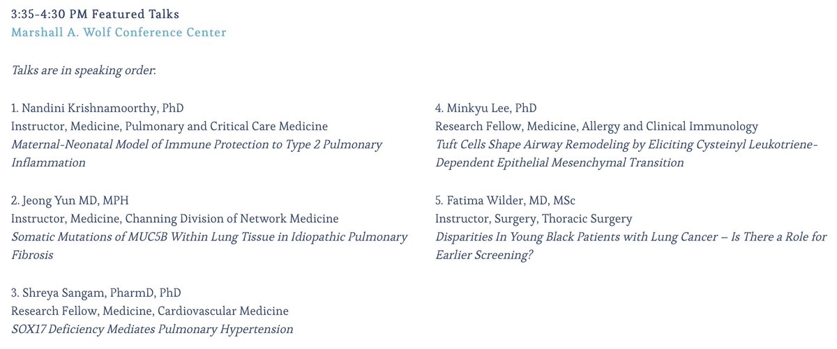 BDLevy AIR Lab (@bdlevylab) on Twitter photo Our AIR lab team member <a href="/krish_nandini/">nandini krish</a> will be presenting at the Brigham Lung Research Day on May 12th 2023 at 3:35 pm. The title of her talk is, "Maternal-Neonatal Model of Immune Protection to Type 2 Pulmonary Inflammation." <a href="/BrighamResearch/">Brigham and Womenâs Research</a> Our AIR lab team member <a href="/krish_nandini/">nandini krish</a> will be presenting at the Brigham Lung Research Day on May 12th 2023 at 3:35 pm. The title of her talk is, "Maternal-Neonatal Model of Immune Protection to Type 2 Pulmonary Inflammation." <a href="/BrighamResearch/">Brigham and Womenâs Research</a>
