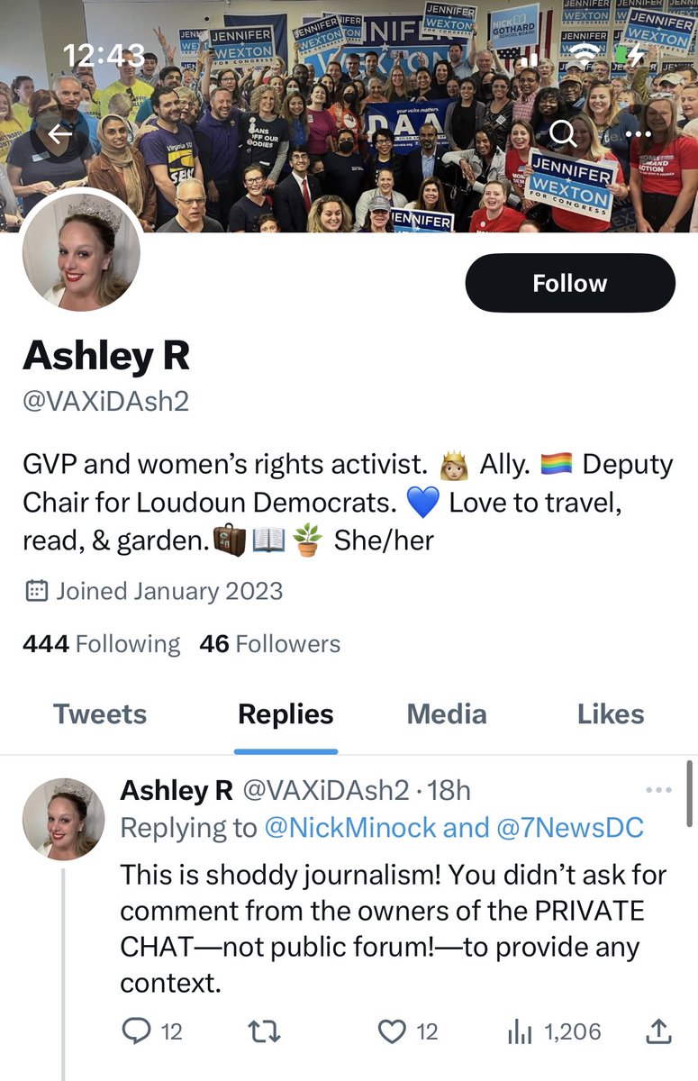 Ian Prior on Twitter "Official statement from LoudounDems (left) vs