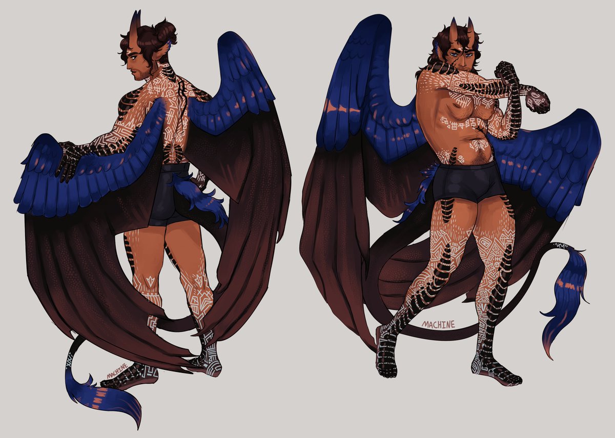 thedemons's tweet photo. tw // partial nudity
how come anthen gets all the cool sexy magic sigils 😒 https://t.co/3OdxYfw2Im