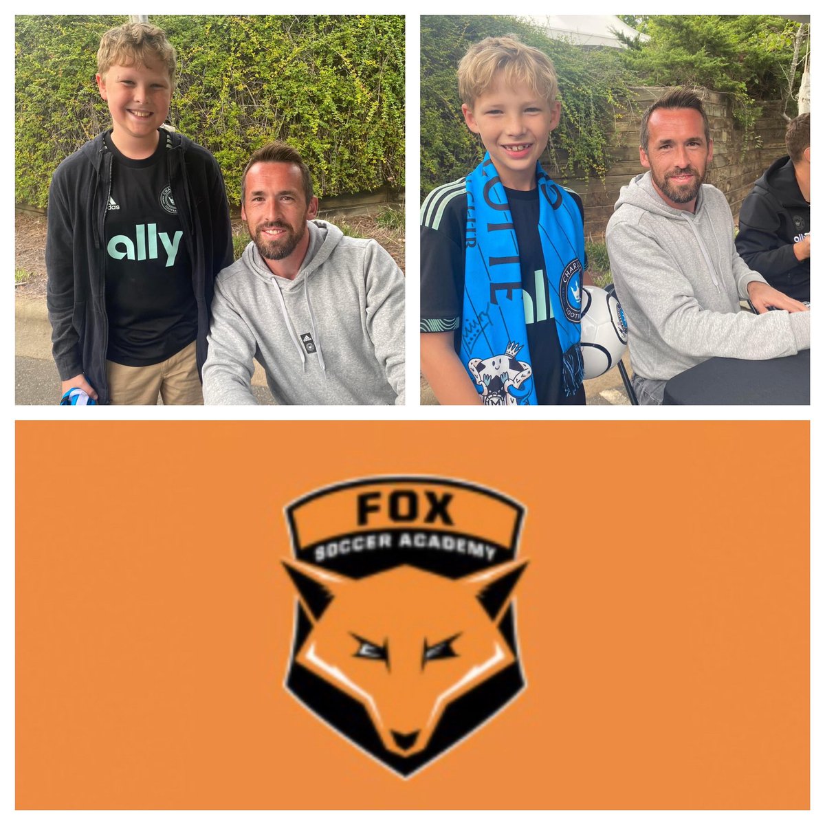 MattPenn81's tweet photo. Excited to announce both Gabe and Phillip have accepted offers to play with @FSACarolinas in the fall. So glad @FuchsOfficial is bringing this academy to Charlotte. Throwback pic from last year with Fuchs. Will miss our Barca Academy family but looking forward to being a Fox 🦊 https://t.co/r1mBgzUIFj