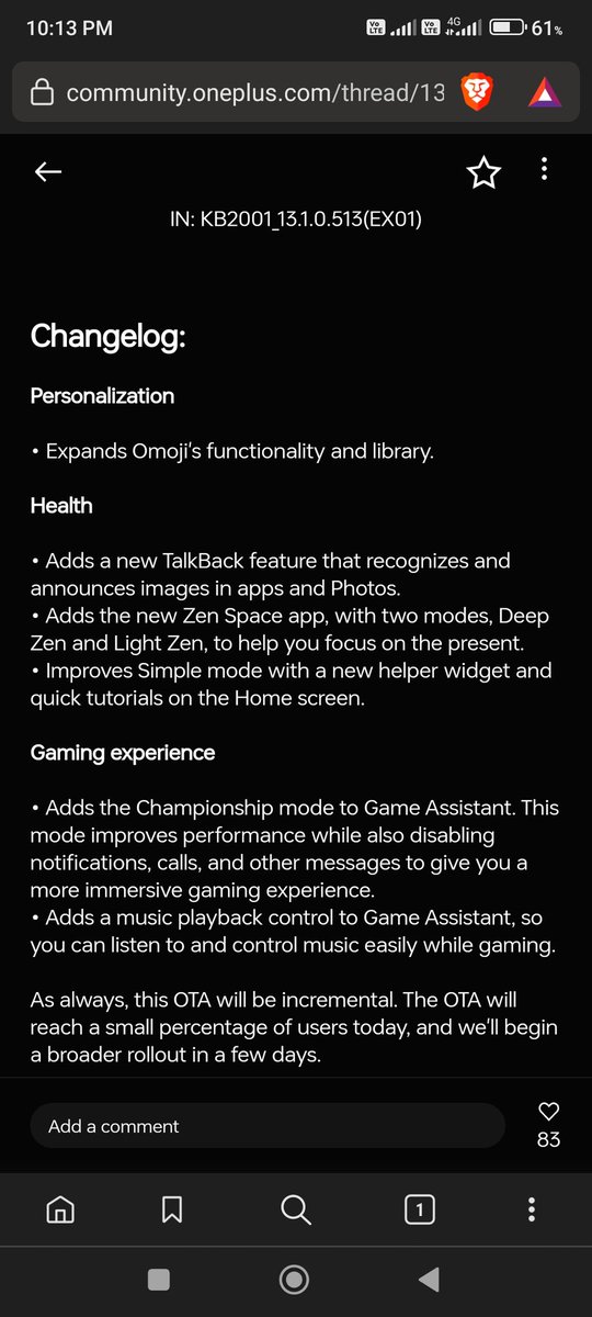 CyborgTrend's tweet image. OnePlus pushes oxygen OS 13.1 to OnePlus 8T and OnePlus 9R for indian user&apos;s..
.
#oneplus #oxygenOS13 #Android13 #android14 #firmware #gadgets #5G #trendcyborg