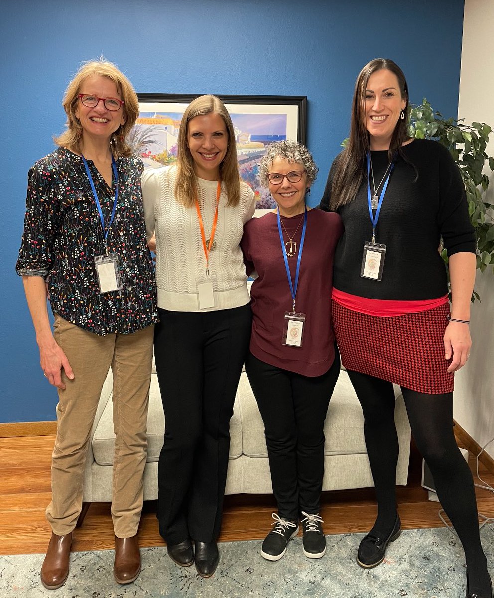 Stacey Baer, our Jefferson facial nerve rehab specialist, attended an advanced training course for innovative techniques to treat patients with facial palsy. (L to R) Susan Rankin, Stacey Baer, Jackie Diels, and Catriona Neville.