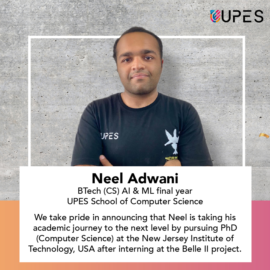 UPESDehradun's tweet photo. UPES #SchoolOfComputerScience students excel in Belle II project and are recognized by esteemed universities in the USA. We take immense pride in their outstanding achievements and wish them good luck in all their future endeavours!

#UPES #UniversityOfTomorrow https://t.co/c6uR1Vh4Im