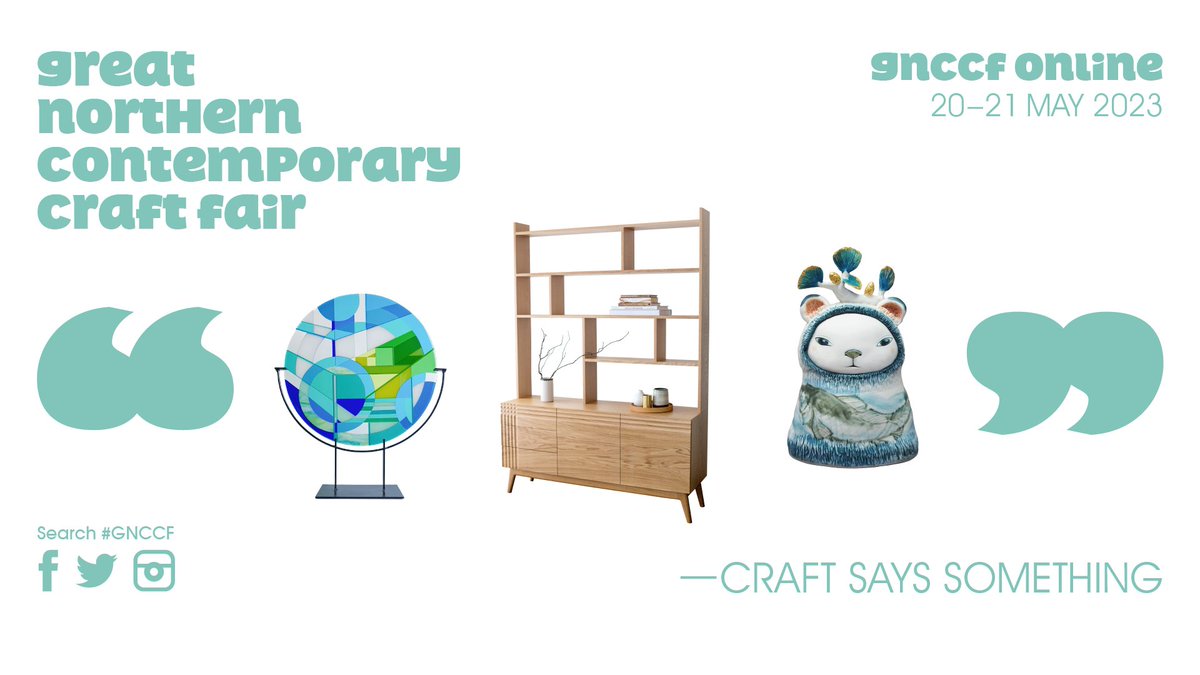 GNCCF's tweet image. 👉🏼 #GNCCFonline SPRING
📆 20-21 May 2023
⏰ GOES LIVE : 8am Sat 20 May
-
An online selling showcase featuring 60 designer-makers, selling jewellery and fashion accessories, to functional and statement pieces for the home.
-
greatnorthernevents.co.uk
#GNCCF #CraftSaysSomething