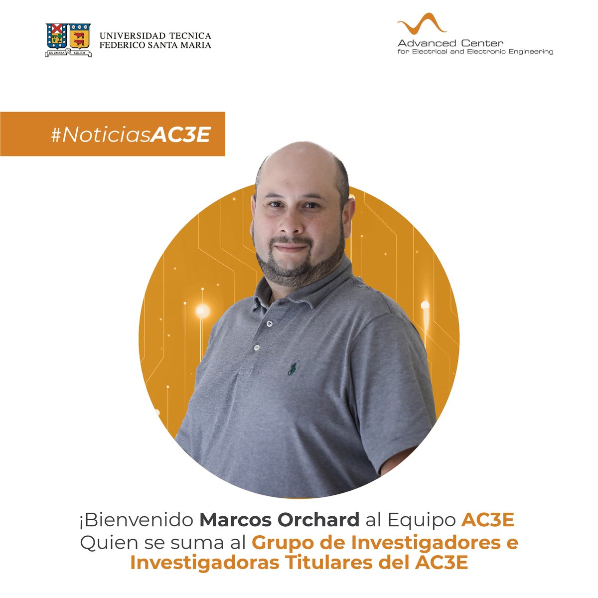 Felicitamos al investigador Dr. Marcos Orchard quien asumió como titular de la línea Robótica. Entre sus desafíos está impulsar proyectos asociados al mantenimiento predictivo de equipos industriales para asegurar su continuidad operacional #noticiasac3e  bit.ly/3LKMgGk
