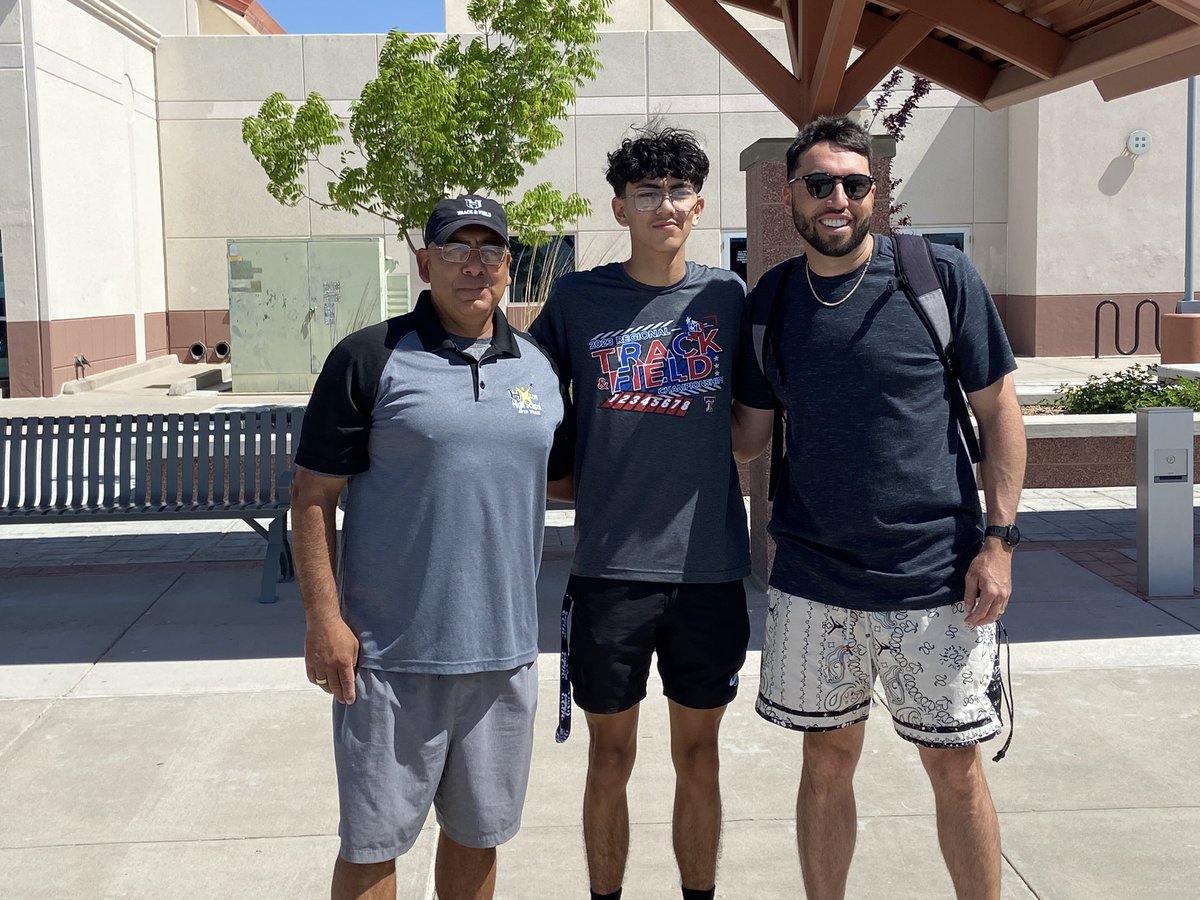 Mesquita_CHS's tweet photo. Good luck to our very own @rickjumps1 as he travels to Austin for the state track meet!! Jump high, kid!! 
#ScorpionStrong #austinbound https://t.co/5O2q3xUoF0
