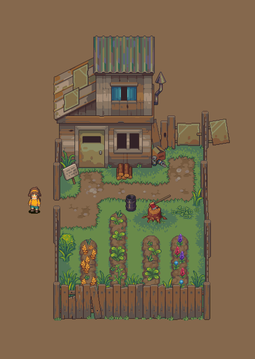BloomtownGame's tweet photo. Old man house #Bloomtown #pixelart #JRPG #ドット絵 https://t.co/GmBJG1DWW5