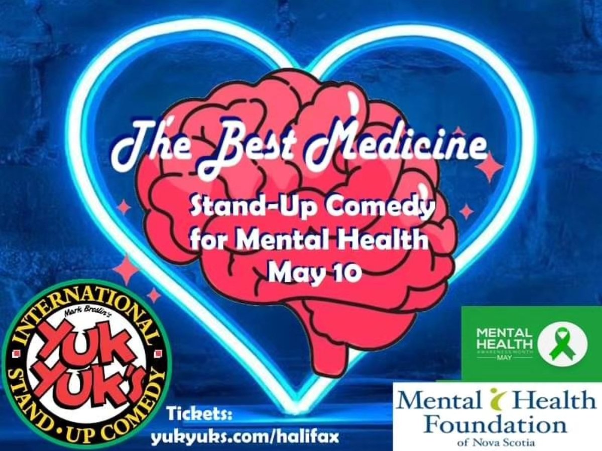 Tonight! Standup for Mental Health! Laugh it up for a great cause! <a href="/AlvaSparkles/">Alva Many Sparkles</a> <a href="/DanHendricken/">Dan Hendricken</a> <a href="/clarebelford/">Clare Belford</a> 
yukyuks.com/halifax for tix
<a href="/EconomyShoeShop/">Economy Shoe Shop</a> <a href="/yukyuks/">Yuk Yuk's</a>