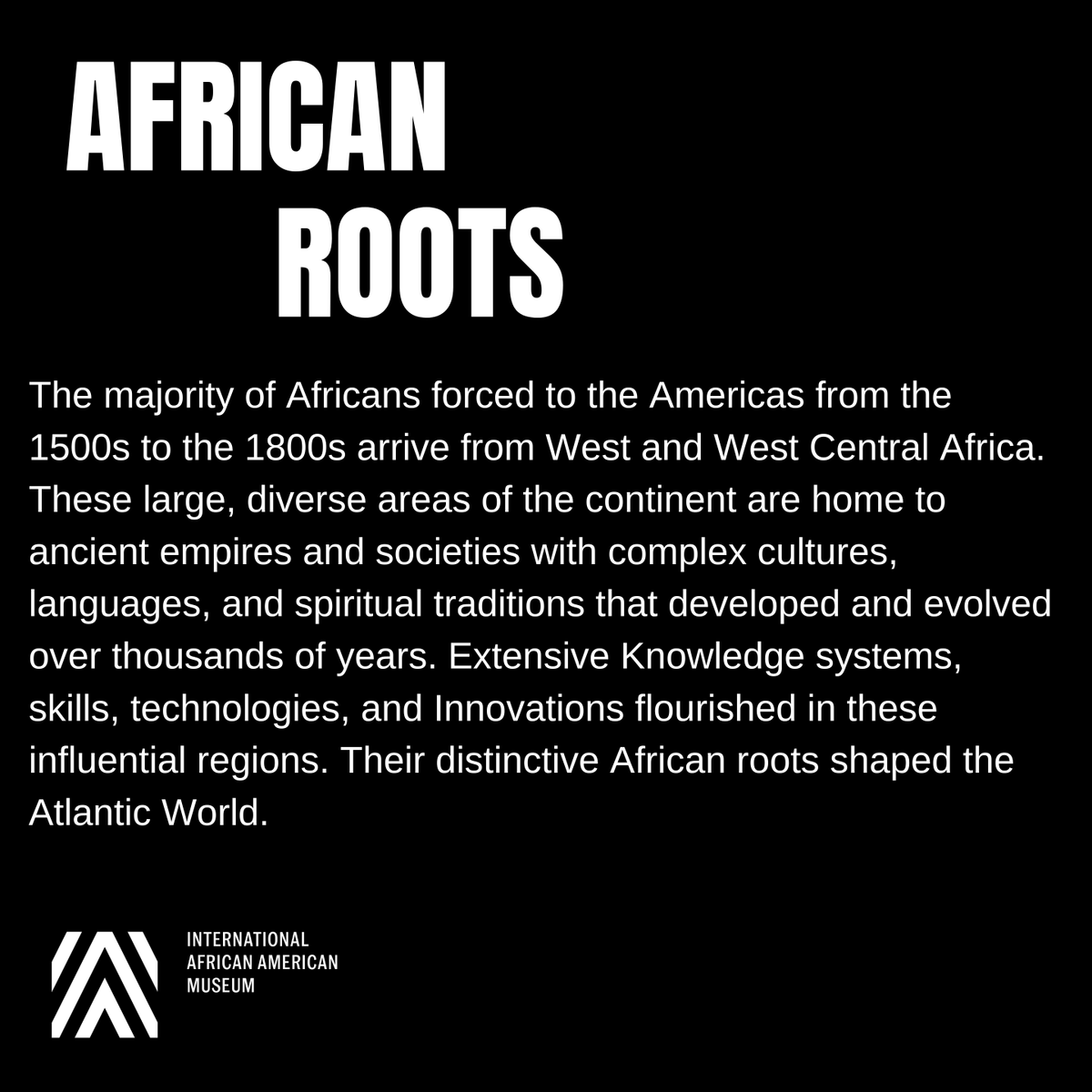 iaamuseum's tweet photo. 40% of enslaved African people arrived at the Gadsden's Wharf Slave Port, now home to the #IAAMuseum . Despite being uprooted from our homeland, remnants of diverse African customs remain ingrained in us today. #IAAMStillHere https://t.co/9dsFMAylKH