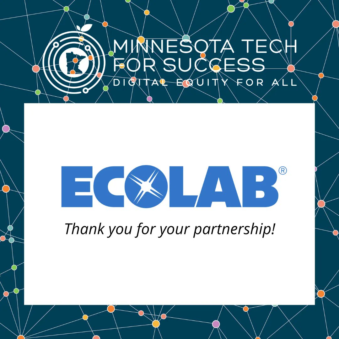 Thank you to <a href="/Ecolab/">Ecolab</a> for being such an incredible partner over the years! Partners are critical to help as many students and schools as we can in Minnesota. #techforgood #minnesota #partners  buff.ly/3LWrOBR