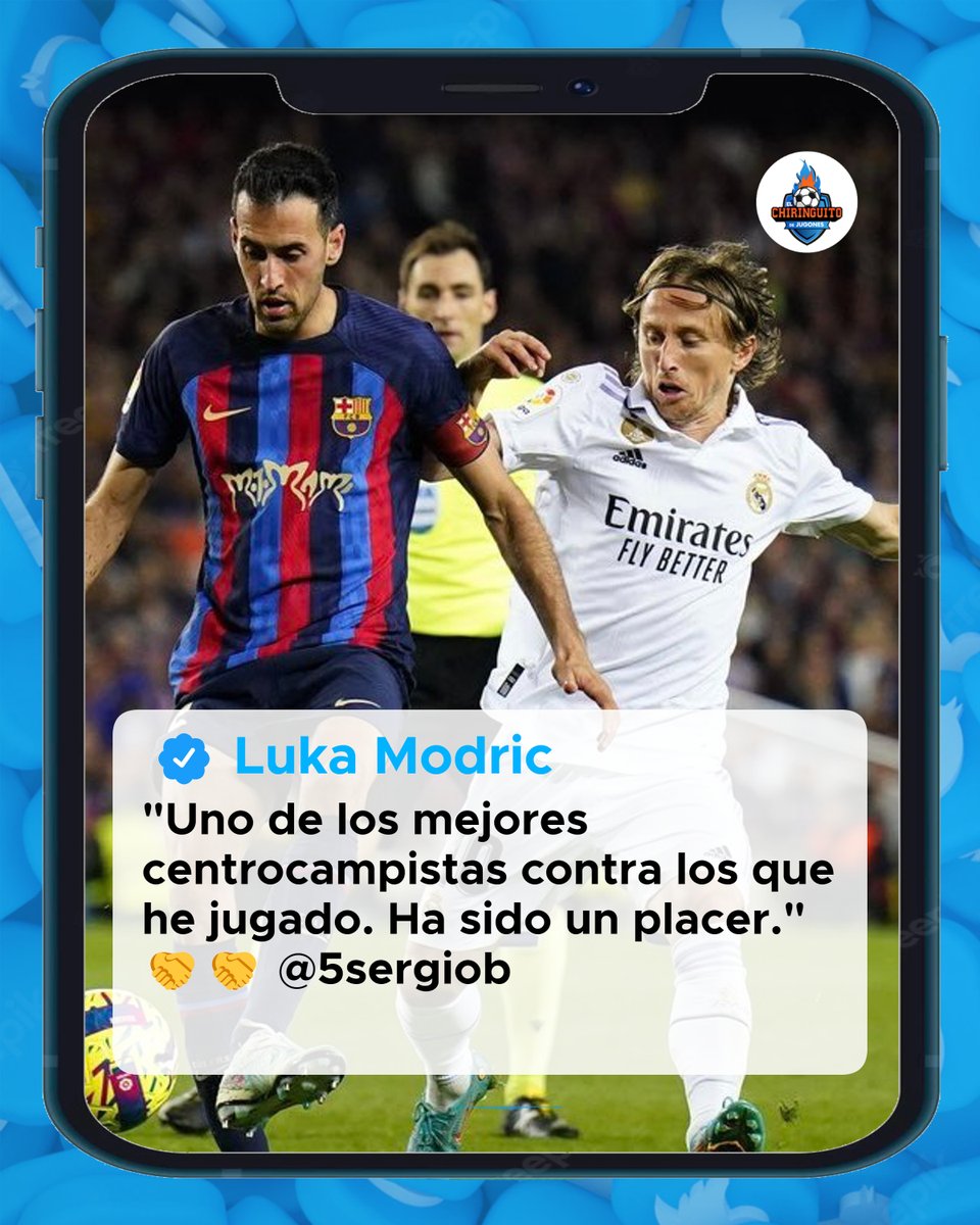 elchiringuitotv's tweet photo. 😢MODRIC se despide de BUSQUETS y se rinde a él:

🗣️"Uno de los mejores centrocampistas contra los que he jugado". https://t.co/EeTd0LIeDr