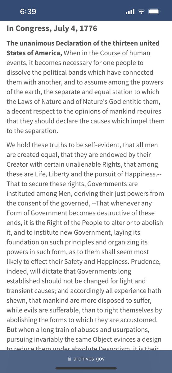 Rickduncan101's tweet photo. @RepRaskin If you read the Declaration of Independence, it states that if our government ever becomes tyrannical and destructive of the rights of the people, it must be removed and a new government put in. This government is destroying our country. https://t.co/pXLsRWnxDC