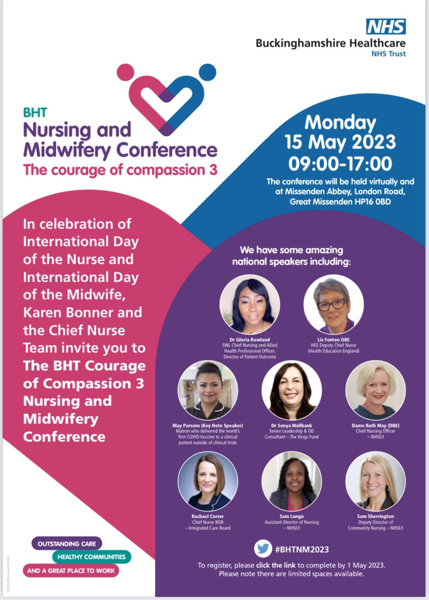 5️⃣ sleeps 😴 until our amazing #BHTNM2023 @BucksHealthcare in celebration of #INDM2023 #IND2023 we have some
amazing speakers @Gloria_Rowland1 @Liz_HEE @SonyaWallbank @samantha_lungu @CNO_BOBICB @SamSherrington @mayparsons @CNOEngland 💙🖤 can’t wait 😝