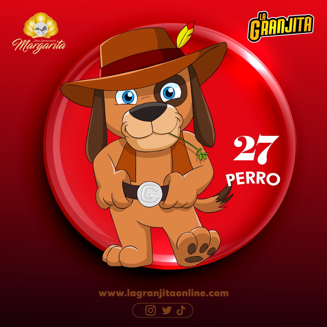 lagranjitaofic's tweet photo. 10-05-2023
01:00:00 pm
27 - PERRO
#sorteos #loteria #loteriainternacionaldemargarita https://t.co/jLULe8qPl1