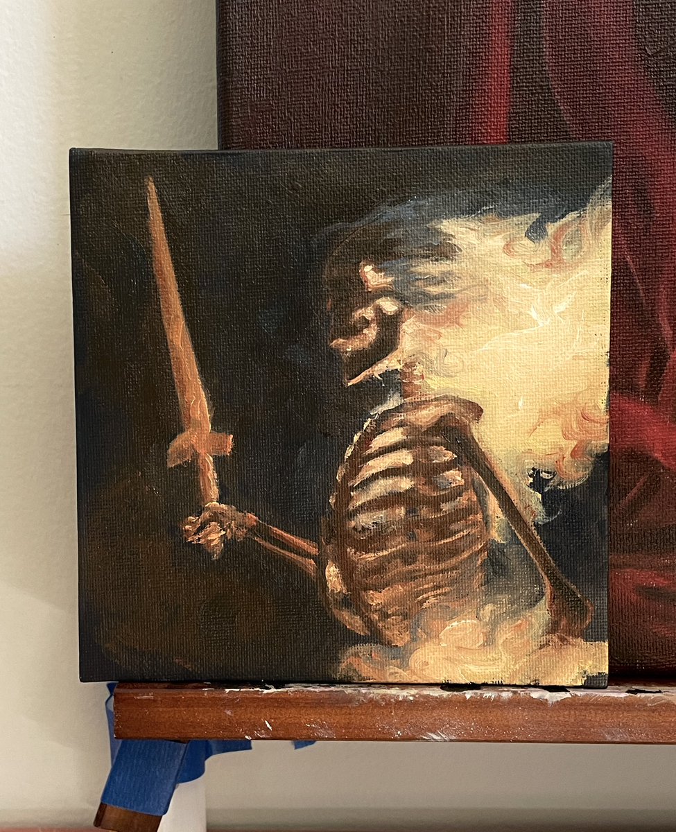 katpichik's tweet image. army of darkness skeleton on fire guy