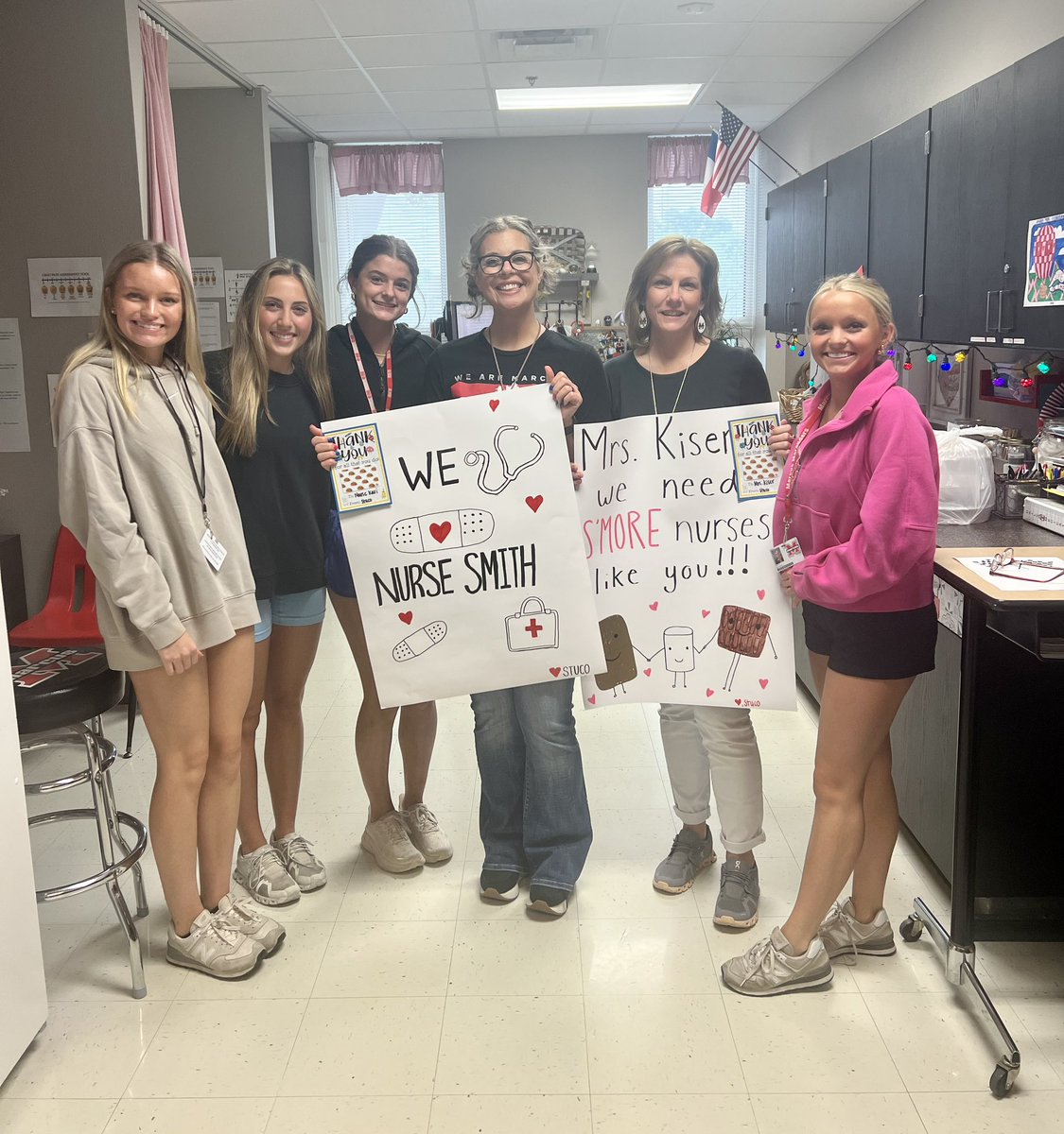 Thank Nurse Kari and Ms. Kiser for all you do! We appreciate you!!❤️🩹🤕