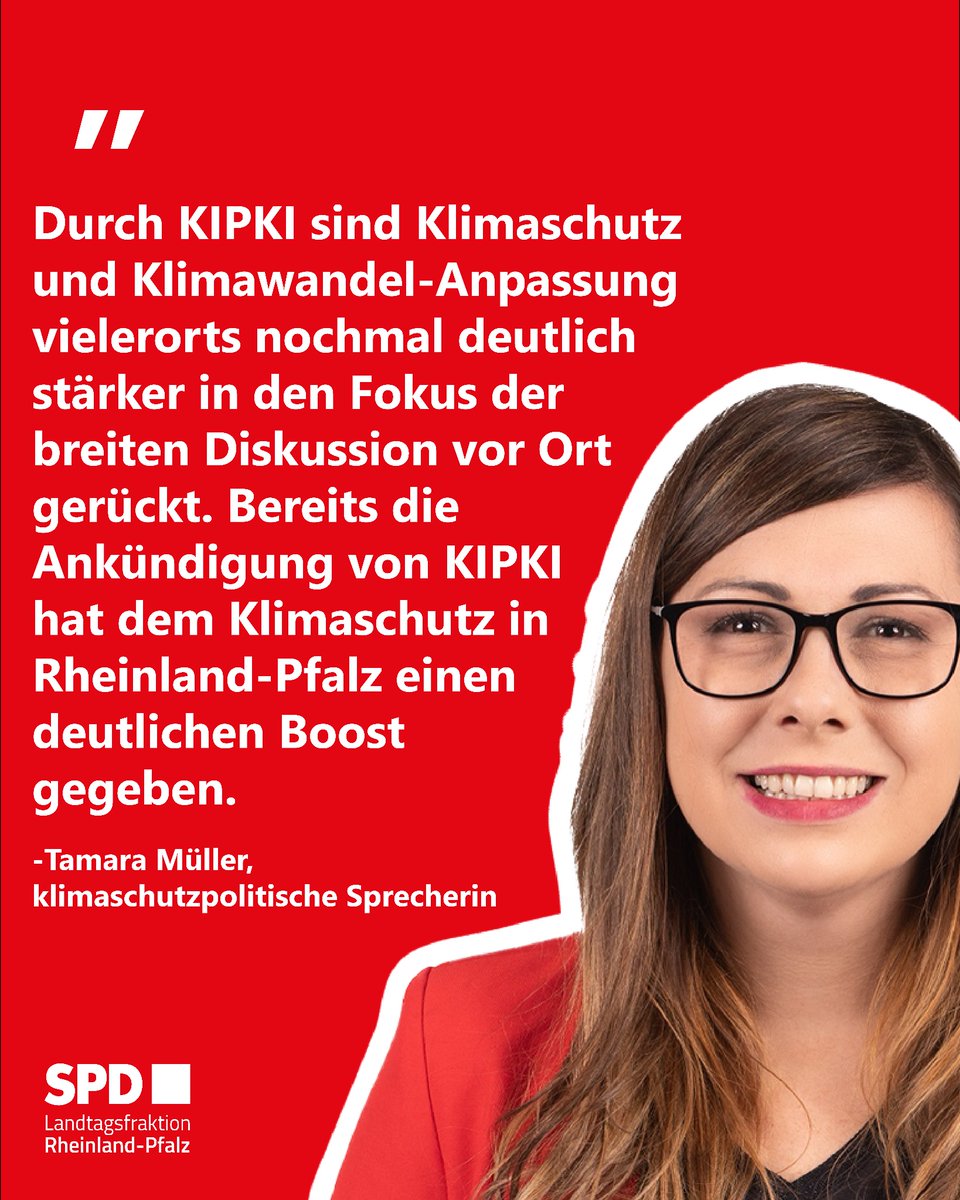 SPDFraktionRLP's tweet photo. „Mit 250 Mio. € für #Klimaschutz & #Innovation auf kommunaler Ebene sind wir bundesweiter Vorreiter und hoffentlich Vorbild zur vielfachen Nachahmung“, betont unsere klimaschutzp. Sprecherin @Tamara__Mueller heute zur 2. Beratung des Landesgesetzes #KIPKI im @ltrlp. (1/2) https://t.co/uvz1obWKAo