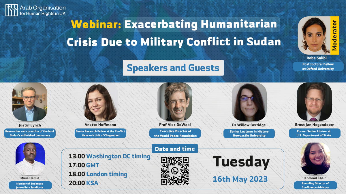 Spread the word and join us for a webinar on the worsening conflict in #Sudan and its impact on the humanitarian crisis

More: bit.ly/3BltGQ5

<a href="/just1nlynch/">Justin Lynch</a> <a href="/WBerri85/">Willow Berridge</a> <a href="/ejhogendoorn/">EJ Hogendoorn</a> <a href="/KholoodKhair/">Kholood Khair</a> <a href="/AbuMusaafarah/">Musa Hamid</a> <a href="/anette_hoffmann/">Anette Hoffmann</a> <a href="/WorldPeaceFdtn/">World Peace Foundation</a>
<a href="/FletcherSchool/">The Fletcher School</a>