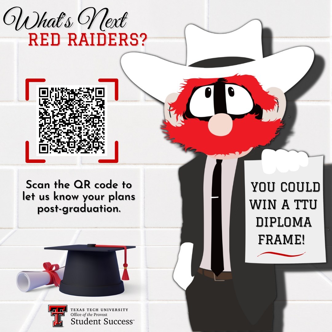 Soon we’ll be announcing the next diploma frame giveaway winner! 🥳 Complete the Career Plans Survey for your chance to win a Texas Tech diploma frame! YOU could be next! Link in bio! #TTU23 #TexasTech #WreckEm #RedRaiders