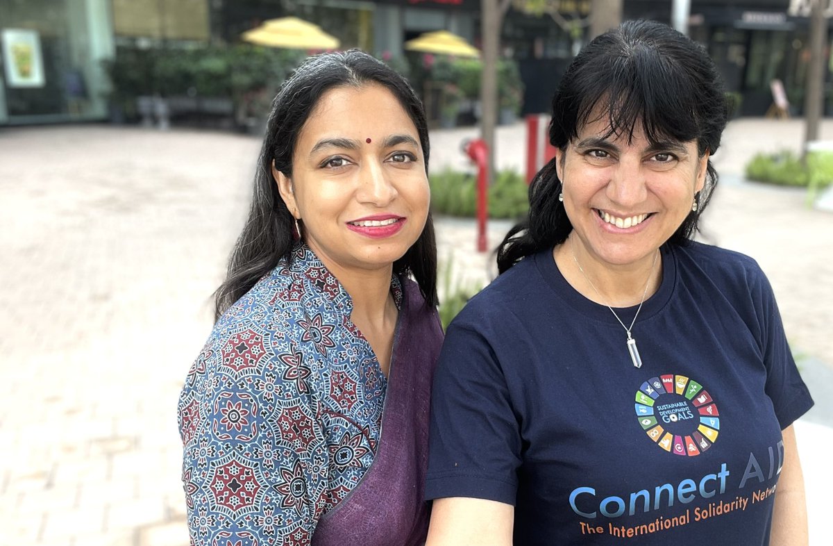 🌎 In #Delhi, our founder @GaelleMogli finally met in person with @Chandrika0501 Bahadur, CEO of @theantarafndn, who participated in our World Summit of #SDGinfluencers with @ppwone @HelenClarkNZ @KentPage @AdamRogers2030 and other leaders living a #lifeonpurpose. 

#SDGs