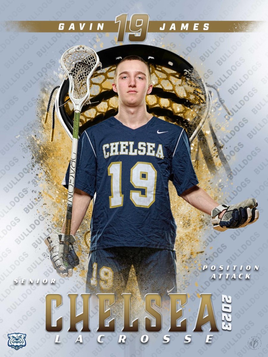 ChelseaLAXDogs's tweet photo. Senior Spotlight: Meet GAVIN JAMES #19. Gavin plays middie. This is his 6th year playing lacrosse. Gavin gets the team going and brings the energy to every practice and every game. After graduation Gavin will attend LCC to start his higher education in finance. Congrats Gavin! https://t.co/dr88PknECM