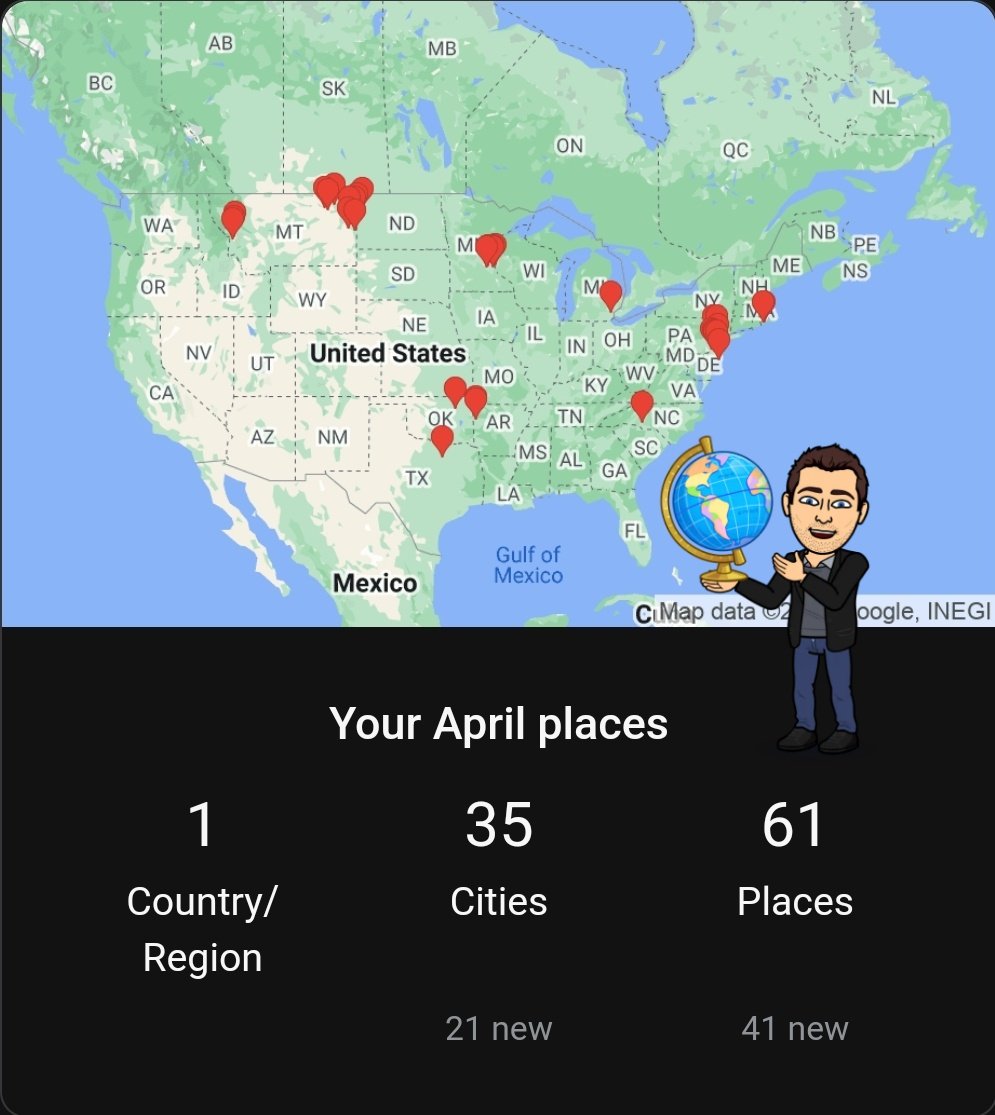 RichardGuerry's tweet photo. 2023: Mission Driven 💯
Travel Stats - April 2023
🌎 1.25 times around Earth 
✈️ 31,245 miles in 2023
🏙️ 35 cities in April 
✅ Tour Year 13 continues into May

#publicspeaker #travel #education #safety #teacher #changestartswithyou 

Data provided by @google https://t.co/pHlrGiJgTd