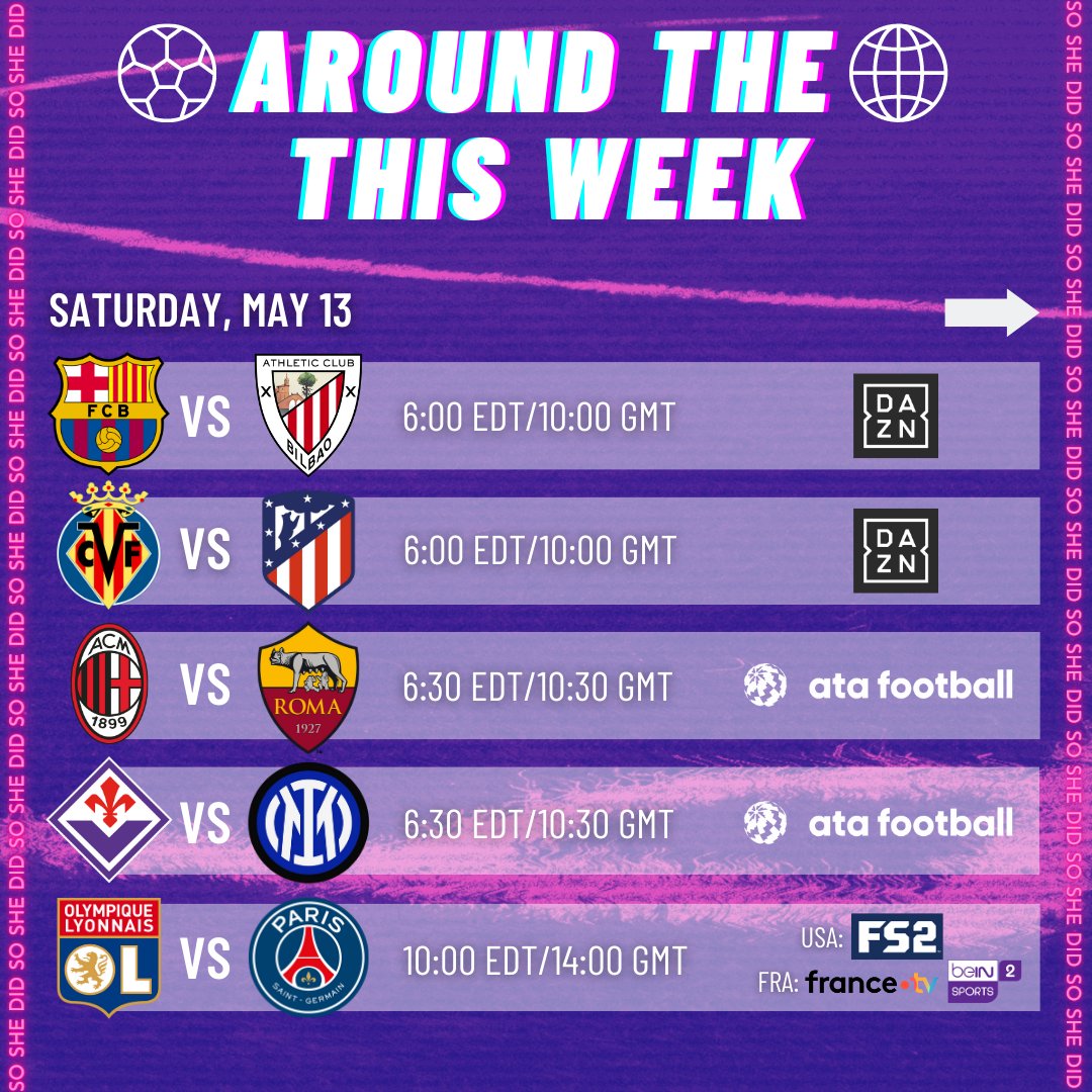 SoShxDid's tweet photo. โฝ๏ธIt's Saturday - catch the soccer excitement with @LigaF_oficial, @FIGCfemminile, @D1Arkema Coupe de France, @LigaBBVAFemenil, #NWSL, & #NadeshikoLeague!
๐ช๐ธ๐ฎ๐น๐ซ๐ท๐ฒ๐ฝ๐บ๐ธ๐ฏ๐ต
#WhatToWatch #WatchWomensSports #ShePlaysHere #VamosPorEllas #WoSo #GlobalFootball #ElevateHer https://t.co/8vEaQVO0FP