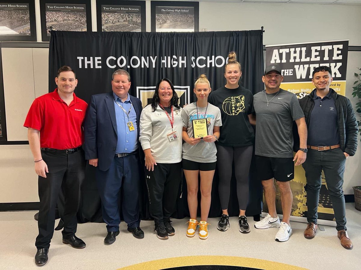 Congratulations to Addison Dorsay <a href="/TheColonyHS/">The Colony HS</a>. She is the pitcher for the high school softball team and was awarded Athlete of the Week last week!! We are very proud to recognize her!