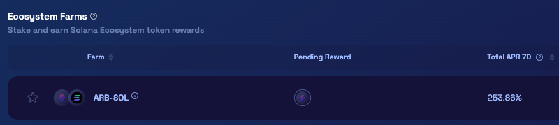 The $ARB @RaydiumProtocol ecosystem farm is now live! 

Stay tuned for some exciting product updates coming soon!