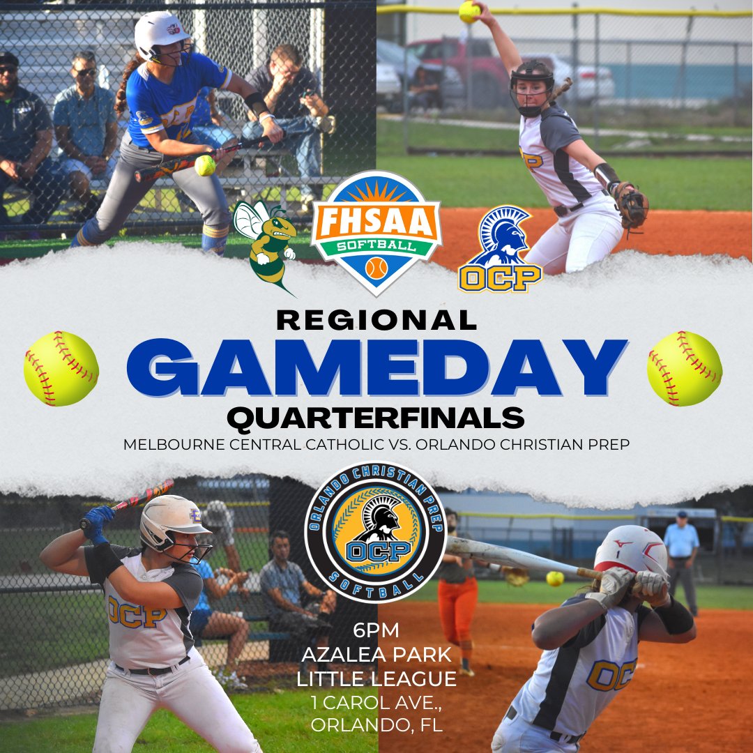 OCPAthletics's tweet photo. #GAMEDAY
The playoffs begin TONIGHT! @ocpvsoftball is the top-seed in the Region and are hosting tonight's opponent. Come out and support the district champs as they begin their journey to the state championships.
🆚 MCC
📍Azalea Park Little League
⌚6:00 pm
🎫$7 all ages (Cash) https://t.co/bhODUdGcCi