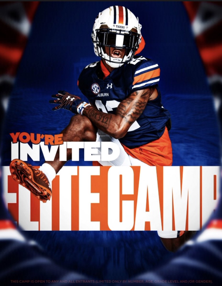 Thank you for the camp invite. <a href="/AuburnFootball/">Auburn Football</a> <a href="/CoachHughFreeze/">Hugh Freeze</a>