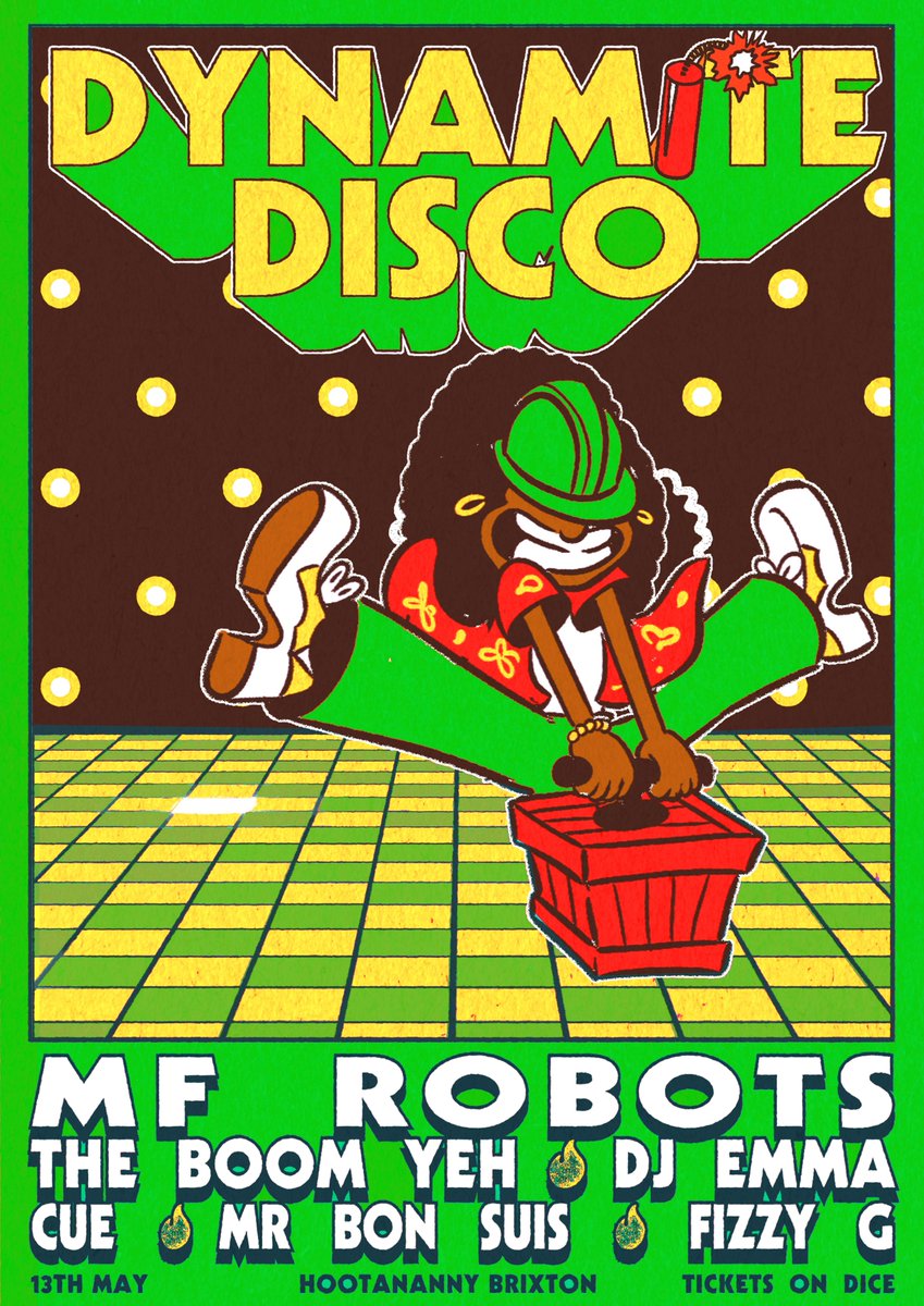 This Saturday we'll be in full funk party mode <a href="/HootanannyBrix/">Hootananny Brixton</a> for #DynamiteDisco warming up for @musicforrobots Adv tickets: shorturl.at/afQR3 #Funk #Soul #Disco #LiveMusic #Brixton #London