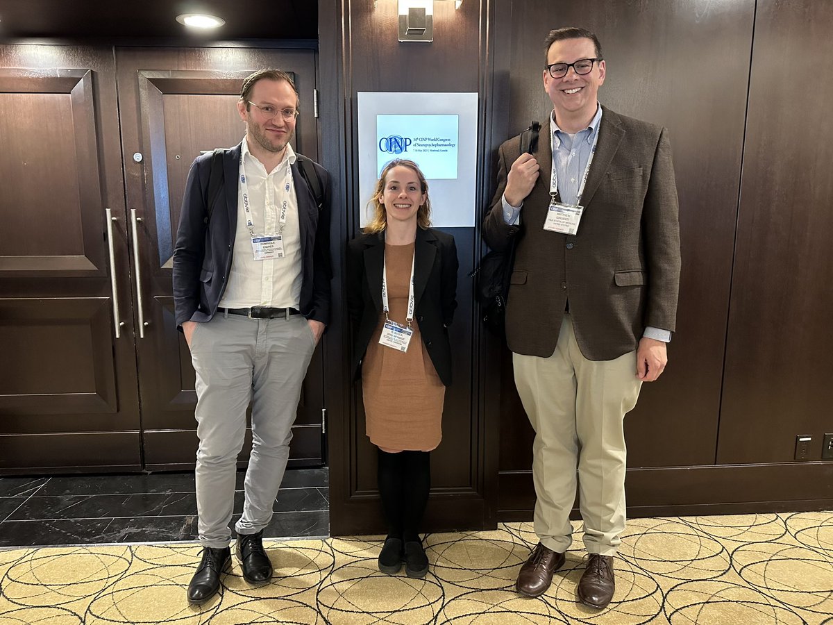 So pleased to have chaired the CINP Rafaelsen Symposium at #CINP2023. Congratulations to award winners Dominique Endres, Rebecca Strawbridge and Matthew Girgenti. <a href="/theCINP/">CINP</a>