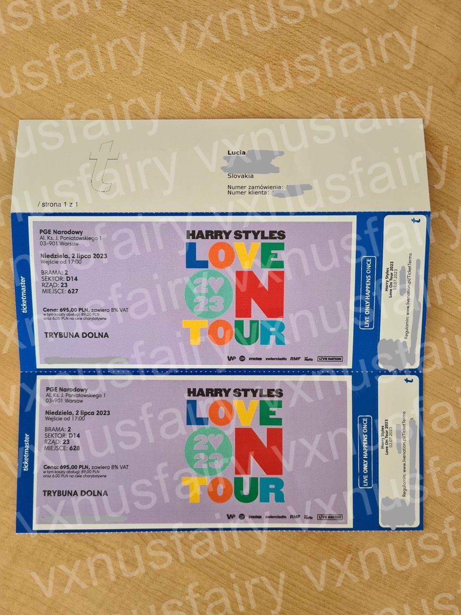 vxnusfairy's tweet photo. #WTS #WTSharrystyles #wtsloveontour
Selling 2 Harry Styles Love on Tour tickets for WARSAW date (2.7.2023)

Price: Face value (700pln/155€ each)

Physical tickets, please dm for more info, I’ll provide any proof you want I just need to get rid of them :’) https://t.co/ngBbQpKVF9