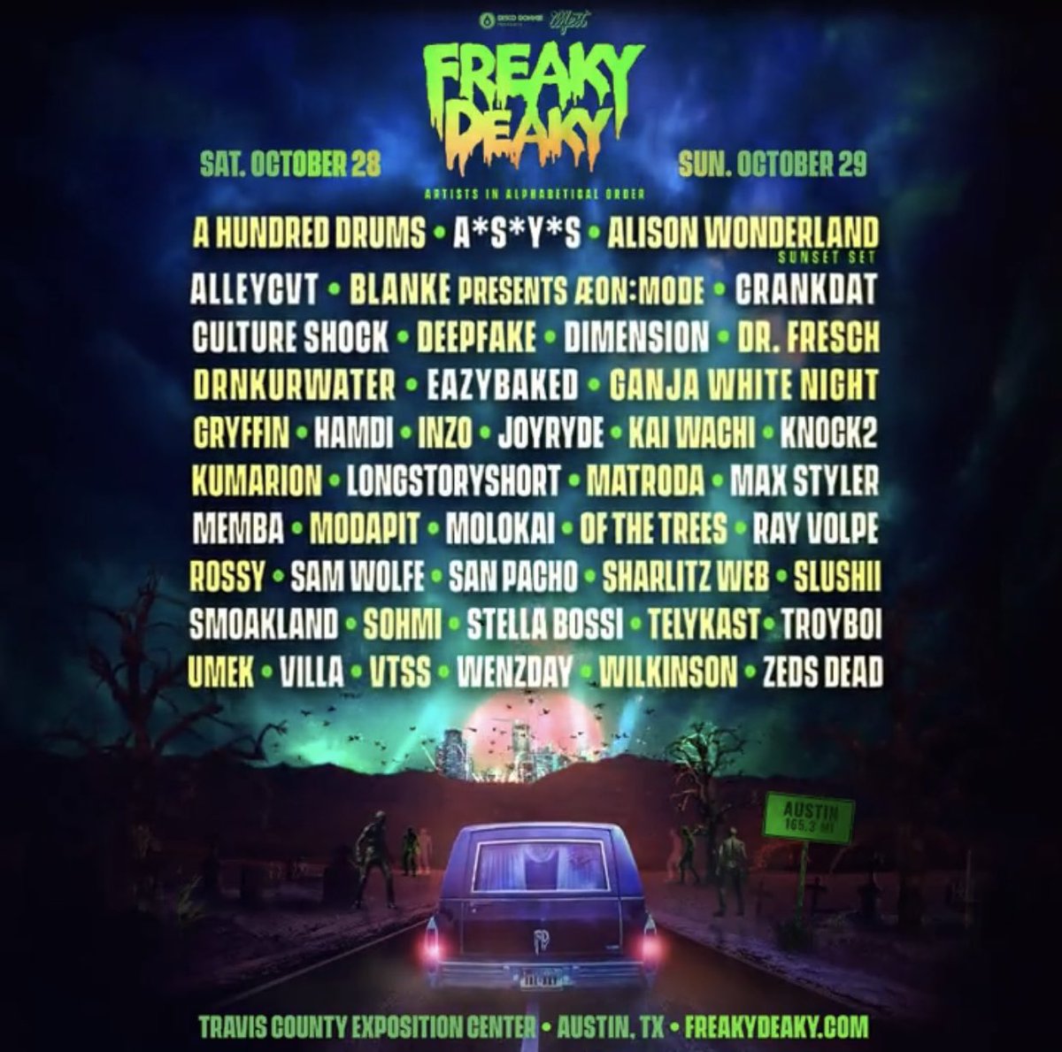 BastetPromotio1's tweet photo. Your 2023 @FreakyDeakyTX lineup!! 🎉😈 use promo code BASTET during checkout to save! 🤑
🎟️ https://t.co/t3wYx3fUHr 🎟️
#BastetPromotions #FreakyDeaky #FreakyDeaky2023 #FreakyDeakyTexas #FreakyDeakyTexas2023 #FreakyDeakyTX #FreakyDeakyTX2023 #FreakyDeakyAustin https://t.co/4R7bp6e1ue