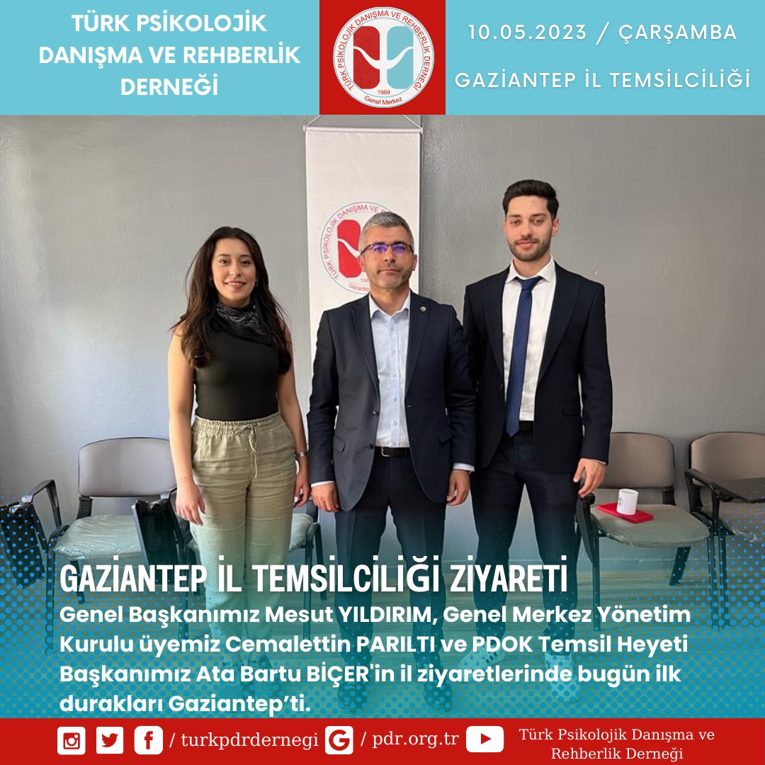 turkpdrdernegi's tweet photo. Genel Başkanımız Mesut YILDIRIM, Genel Merkez Yönetim Kurulu üyemiz Cemalettin PARILTI ve PDOK Temsil Heyeti Başkanımız Ata Bartu BİÇER'in il ziyaretlerinde bugün ilk durakları Gaziantep’ti. 

@pdrogrencileri
@Turkpdrgantep
@PdokHku https://t.co/BlkiKYacui