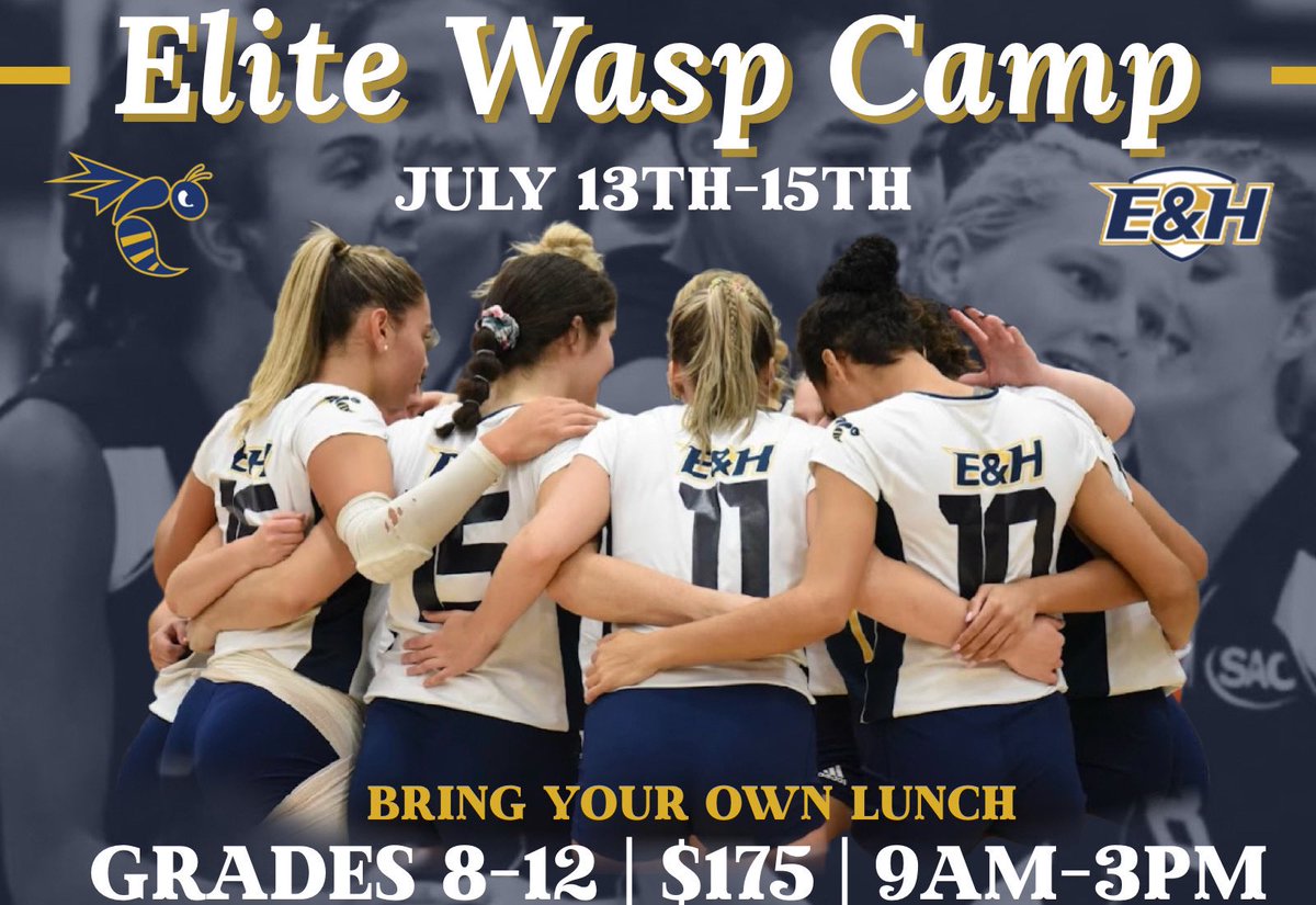 Join us for our Elite Wasp Camp on July 13th-15th!! This camp is for rising grades 8th-12th. We hope to see you there! More information and link to register is in our bio!