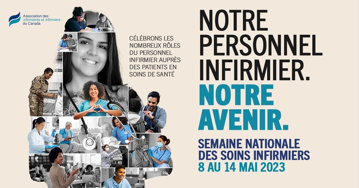 Rejoignez l'ISPSCC cette semaine pour célébrer la Semaine nationale des soins infirmiers ! Le thème de cette année est Notre personnel infirmier. Notre avenir. 
#NotrePersonnelInfirmierNotreAvenir  #SemaineNationaledesSoinsInfirmiers #PersonnelInfirmier2023