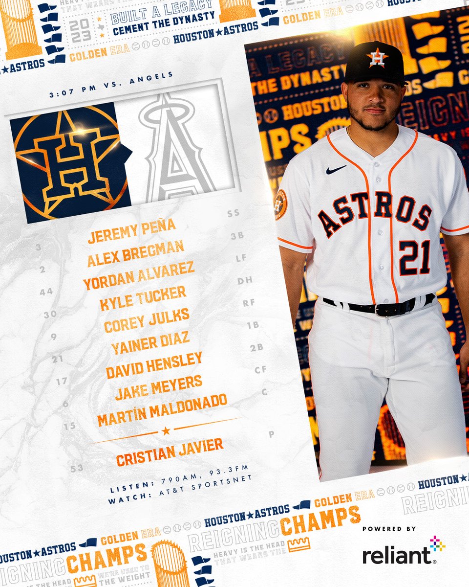 Astros starting lineup against Angels