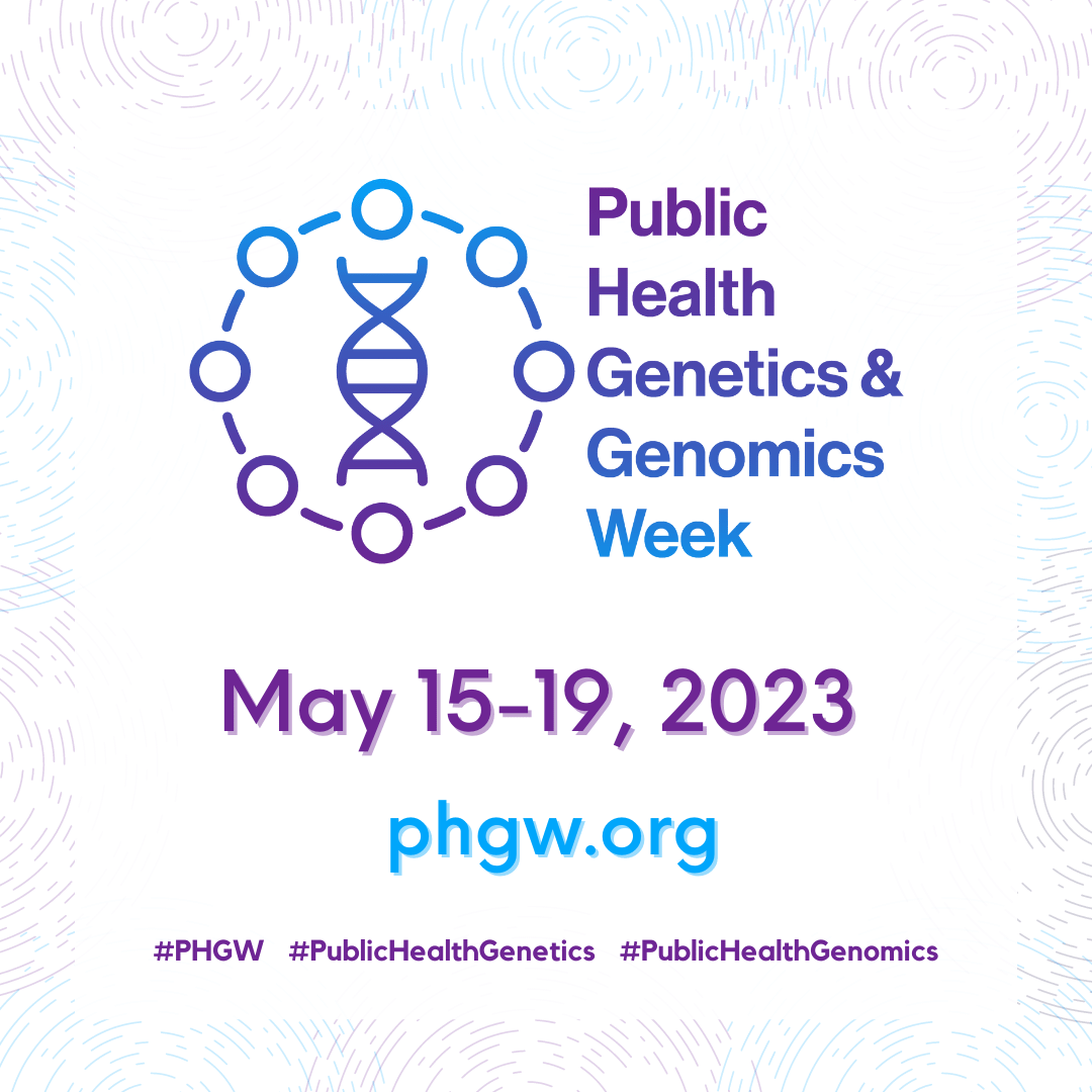 Expecting Health (@expecthealthorg) on Twitter photo Public Health Genetics & Genomics Week is five days away! Tune in all next week as we share information to celebrate and raise awareness for the field of public health genetics and genomics.
<a href="/NCCRCG/">National Coordinating Center for the RGNs</a> #PHGW #publichealth #genetics #genomics Public Health Genetics & Genomics Week is five days away! Tune in all next week as we share information to celebrate and raise awareness for the field of public health genetics and genomics.
<a href="/NCCRCG/">National Coordinating Center for the RGNs</a> #PHGW #publichealth #genetics #genomics