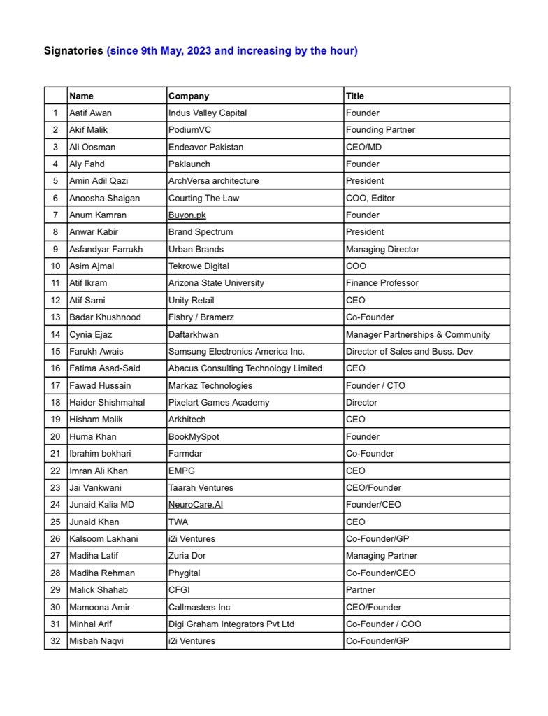 courtingthelaw's tweet photo. Joint Statement on Internet Disruption in Pakistan signed by more than 100 members of the Pakistani business community and civil society. https://t.co/6Xuj7sgJ3z