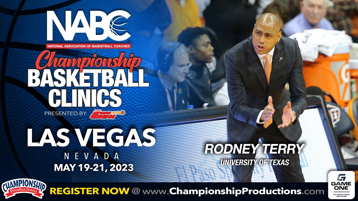 2023 @sportingnews Coach of the Year - @TexasMBB's @RodneyTerry -@Big12Conference Tournament title coach - will be at the #LasVegas @NABC1927 @ChampProduction 🏀Clinic-we cannot wait!!🏆 Early🐦coaching fees end FRIDAY! Sign up here bit.ly/4033Ivu