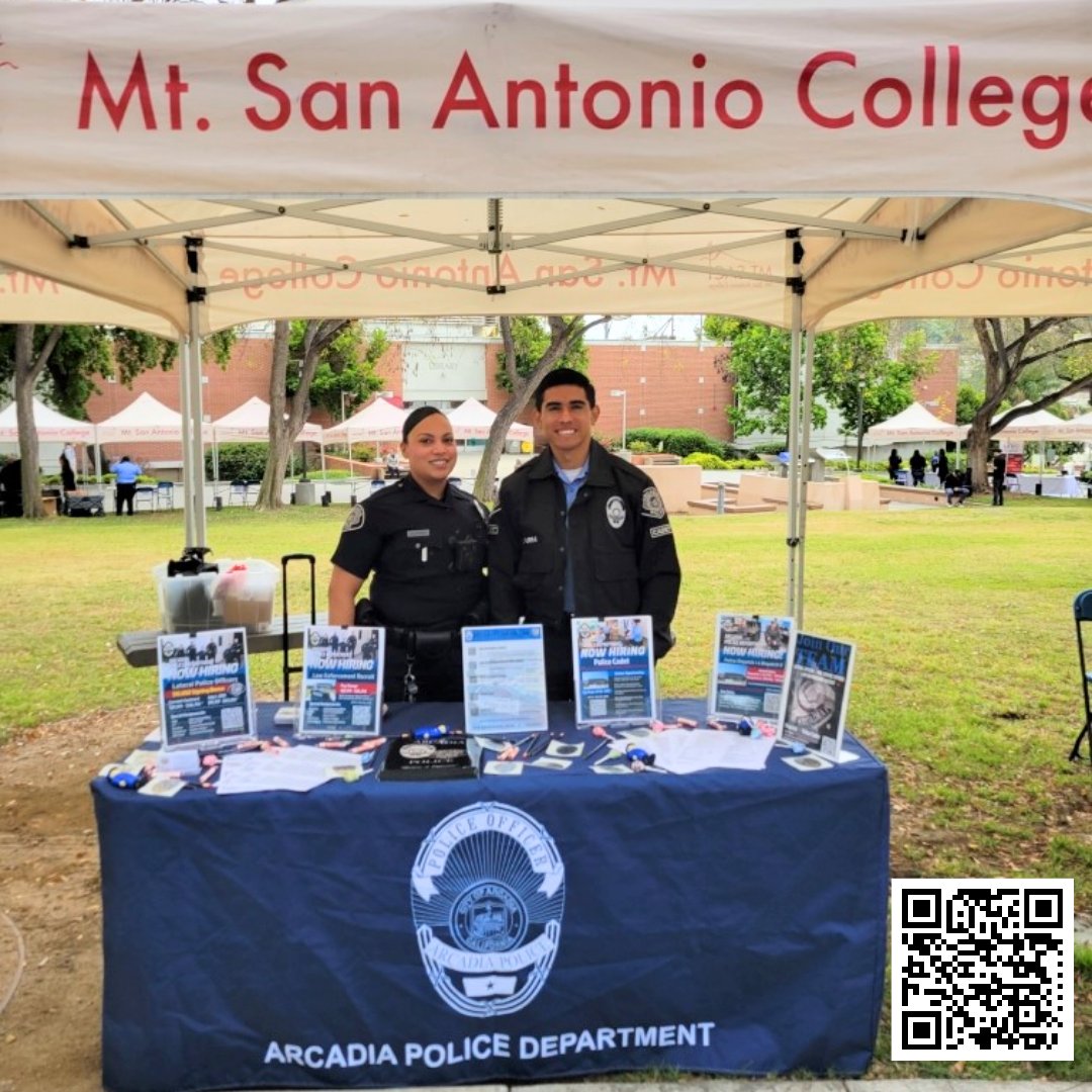 Arcadia PD on Twitter "Visit the job fair mtsac today, Wednesday, May
