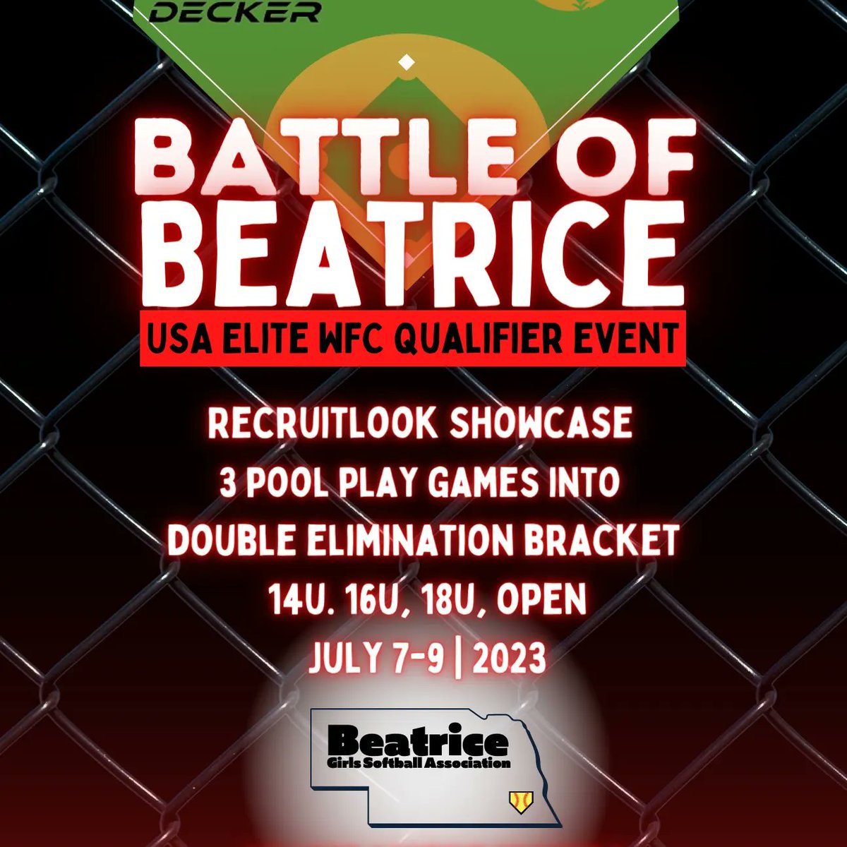 ScoutSftball's tweet photo. Calling all teams 2nd annual Battle of Beatrice WFC qualifer 
Recruitlook  Look Softball Series . Still adding teams. 20 plus conformed coaches. JULY-7-9th
#Ksclassics 
#Prodigy 
#RLSoftball https://t.co/vKIcUtOisQ