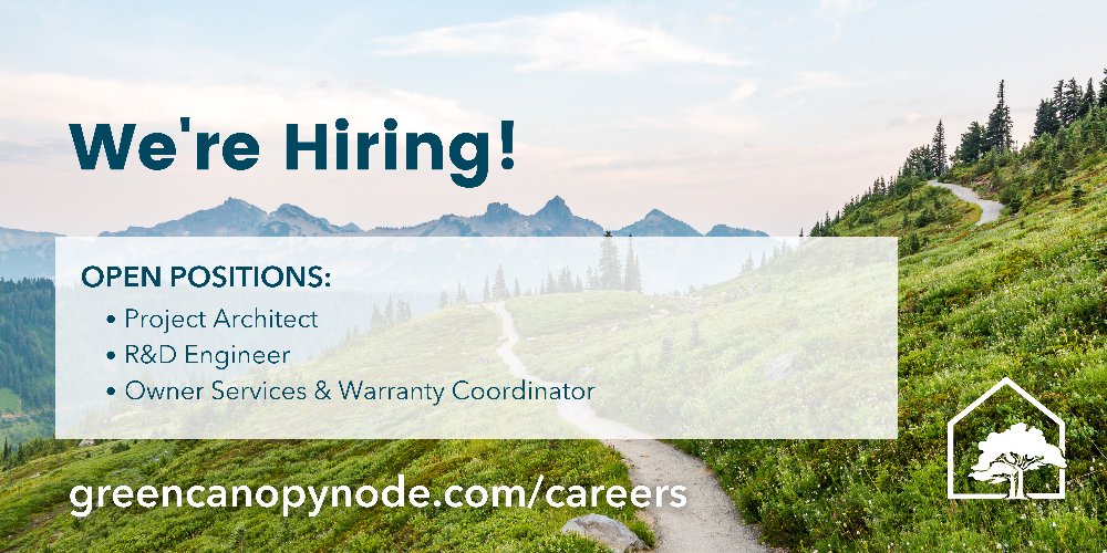We’re #hiring! Green Canopy NODE is committed to innovation &amp; collaboration as we help build a better environment for people + the planet 🌎
We are quickly growing &amp; we’re looking for a mission-aligned folks to join our team! Visit hubs.ly/Q01Ppc100 to learn more + apply