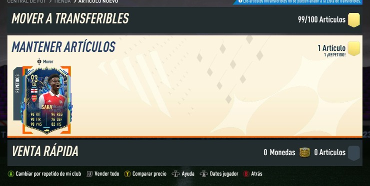 AntuanVg's tweet photo. Mis tots de la premier asegurado en mis dos cuentas, Saliba me toco ya tres veces en mi cuenta principal ese si fue F y en la secundaria fue W porque Saka lo compre para tradear y me lo regresan intrans 

#TOTSPL #TOTS #TOTSMOMENTS #FIFA23 https://t.co/K12o2Qp4Kn
