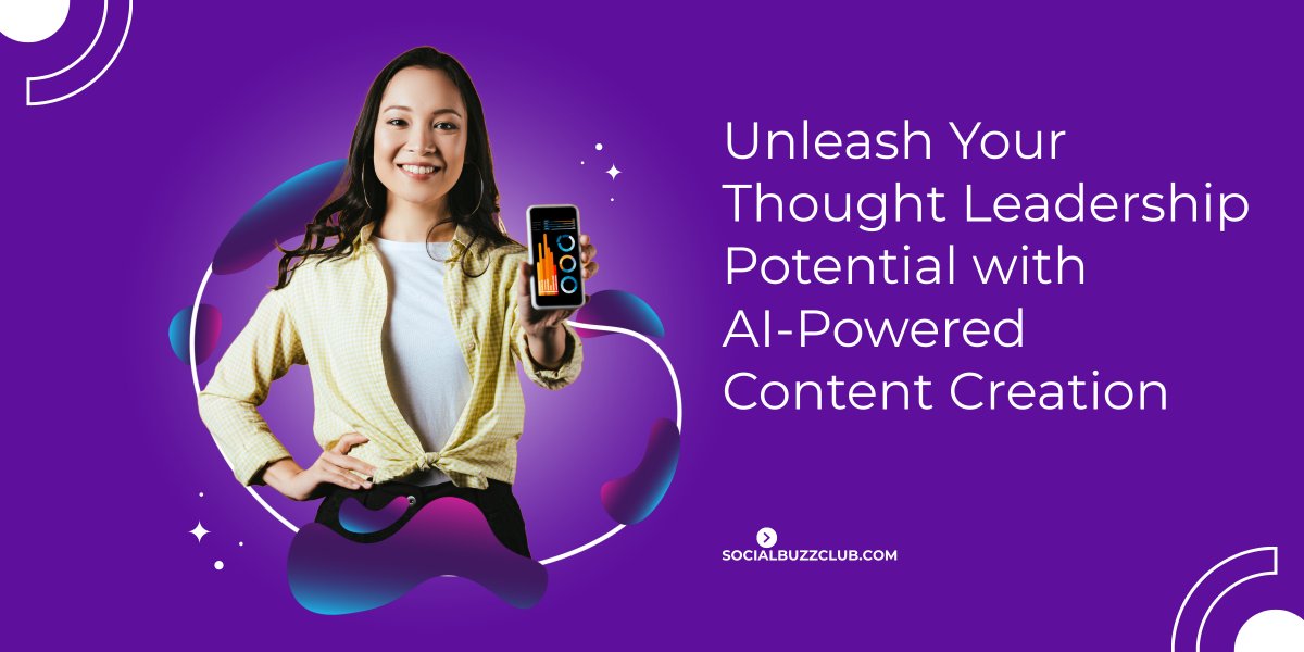 aCueConsulting's tweet photo. Unleash Your Thought Leadership Potential with AI-Powered Content Creation https://t.co/mNhnAzcYuJ #SocialBuzzClub #SocialMedia https://t.co/c7WRS71u53