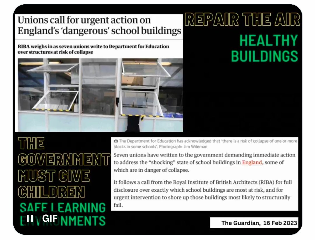 @KatRoberts1980 @APPCOG_UK @SAMHEProject @globalactplan @SarahWest_SEI @ERGImperial @LawnsideSutton @PeteUK7 The UK government has neglected investment in education this includes the 
School buildings 
£13 billion of repairs since 2014
Ask @RIBAEducation 
Many are are at risk structurally unsound!

twitter.com/CleanAirClassr…