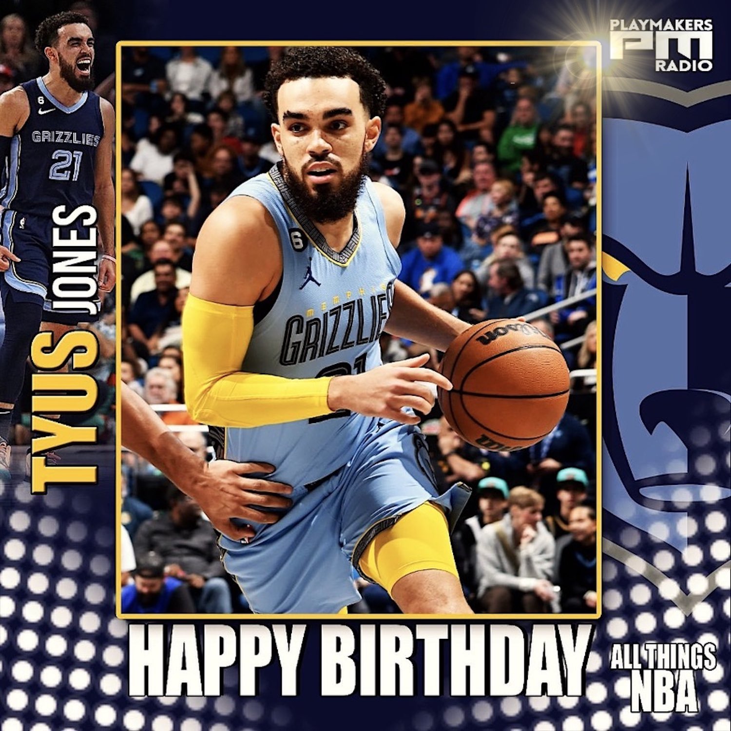 Join us in wishing Tyus Jones of the Memphis Grizzlies a very happy 27th birthday!!!   